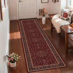 Vintage Persian Long Runner Rug, Outdoor Garden Mat, Indoor Outdoor Entryway Print Carpet, Nordic Bohemian Style, Comfortable Home Decor