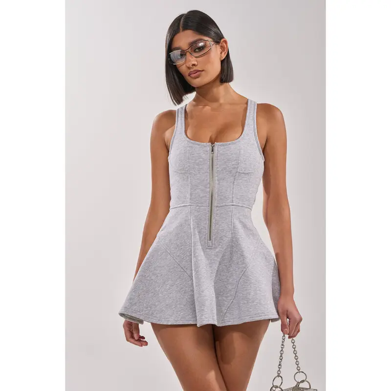 bershka grey dress mini bur Vestido bershka