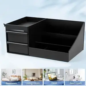 Large Vanity Organizer, Durable Storage Solution, Cosmetics Organizer Storage, Ideal for Men’s Essentials, Organizes Cologne, Deodorant, Beard Care