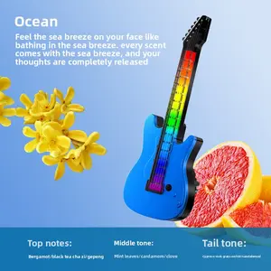 Car air freshener vent ambient light, sound-activated light, car interior perfume, RGB sound-controlled music rhythm