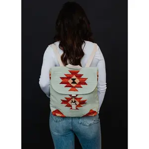 Mint & Orange Western Backpack