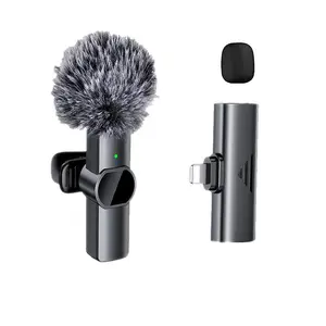 Wireless Lavalier Microphone, Long Standby Audio Lapel Mic, Professional Wireless Collar Clip Microphone for Phone, Mini Microphone, Cordless Recording Mic for Vlog, Live Streaming Mic, Live Podcast Equipment