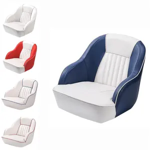 Marine Boat Seat Captains Chairs Ergonomic Barrel-Shaped Design with High-Density Foam Cushion and Durable Injection-Molded Plastic Frame, Compatible with Standard Mounting Bolts