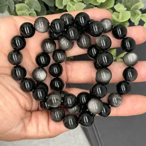 Silver Sheen Obsidian Handmade Crystal Bracelets from Urban Rutile