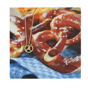Zad Jewelry NYC Pretzel Pendant Necklace, Gold