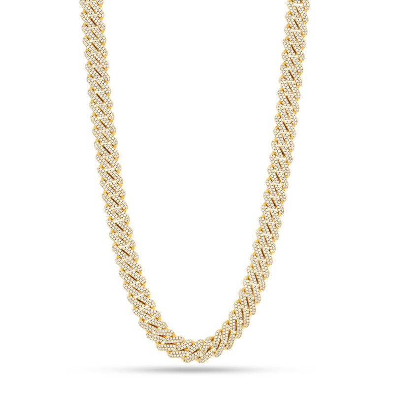 12mm Iced Diamond Cut Miami Cuban Link Chain