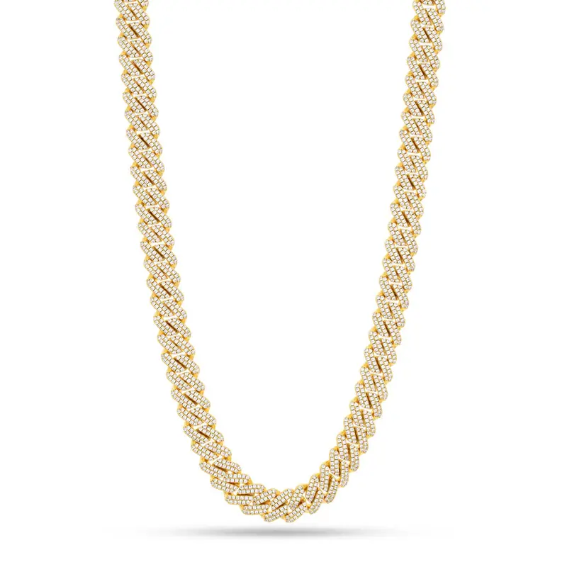 12mm Iced Diamond Cut Miami Cuban Link Chain
