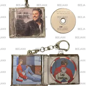 Customizable mini cd keychain