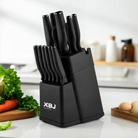 15-piece black knife set