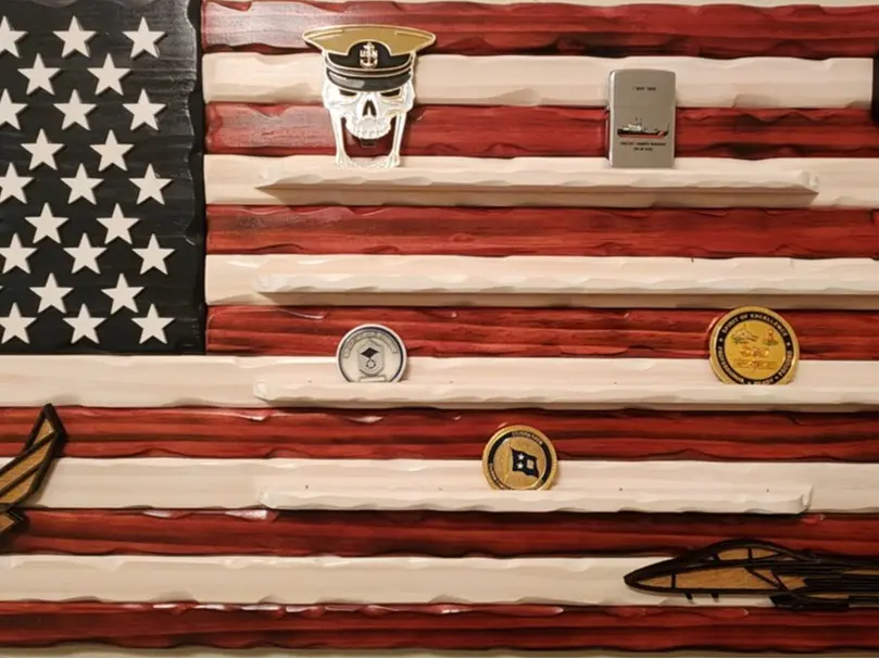 Personalized Challenge coin display