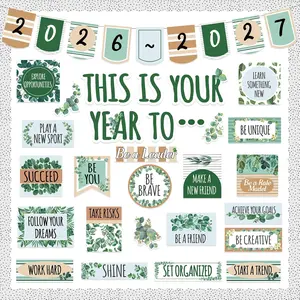Eucalyptus Classroom Bulletin Board Decorations, This is Your Year to Bulletin Board Sets, Positive Affirmations Wall Decor for Teacher Welcome  to School Classroom Door Wall Decors