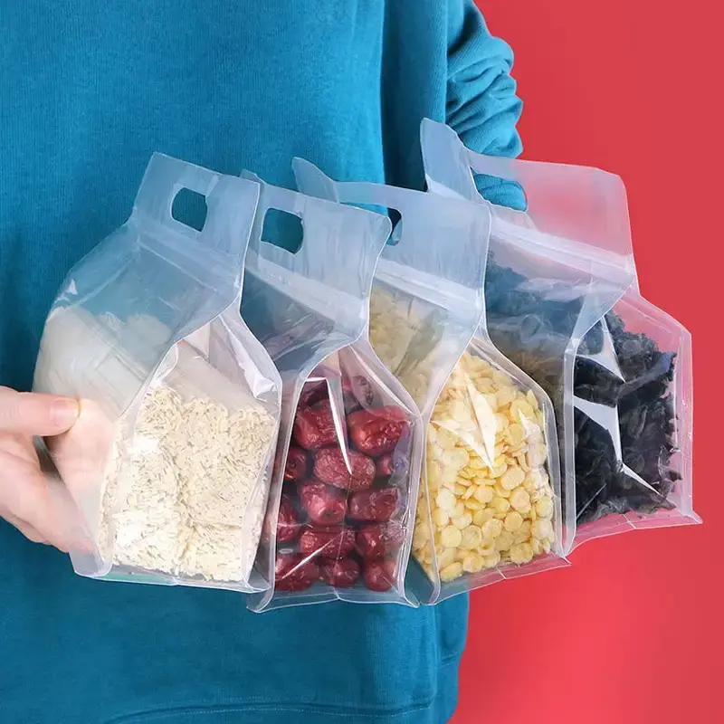 30 Reusable Ziplock Food Storage Bags - Transparent/Frosted Plastic Zipper Bags, Suitable for Snacks, Tea, Noodles, etc. - Durable Kitchen Storage Bags Containers Utensils Multipurpose Food Organizer havky sack