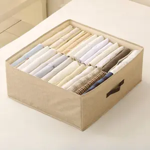 Multi Grid Wardrobe Clothing Storage Box, 1 Count Clothes Storage Box, Fabric Pants Storage Box, Closet Drawer Type Layered Storage, Organiser