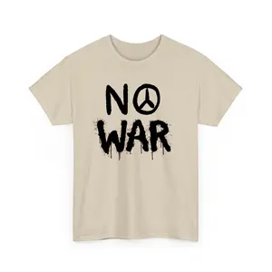 No War Shirt, Peace Sign T-shirt, World Peace Tee, Anti War, Unisex Graphic Cotton Top