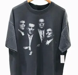 Goodfellas Rare Vintage Black T-Shirt Oversized Aesthetic Boho Graphic Tshirt Tee Top Womenswear Streetwear Summer