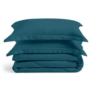 Cosy House Collection Luxury Rayon Derived from Bamboo Duvet Cover Set - Dark Teal, King/Cal King