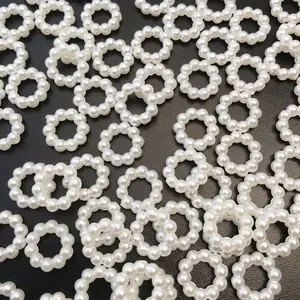 Smooth Milk White Pearl Beaded Garland Handmade Accessory Wedding Decoration Gift Box Filler Beading Material