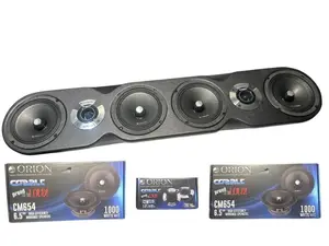 Universal 38” Speaker Rack with 4x 6.5" Midrange & 2x Tweeter, Wood & Fabric, Includes Orion Speakers