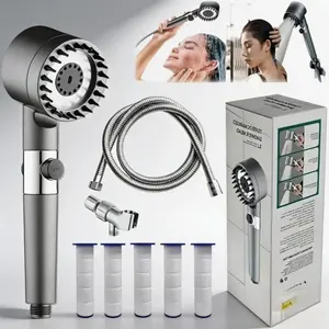 Showerhead, drivse filtered shower head with handheld, 2026 New Ionic Filter Handheld Shower Head, 5 Spare Filters, 59in Hose & Bracket, Multifunctional Spray for Shower & Cleaning massaging bean blaster