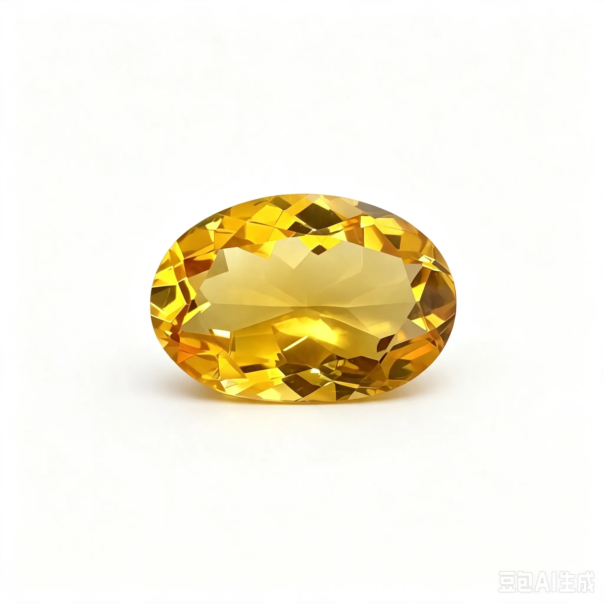 Natural Oval Cut Citrine with Certificate