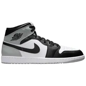 Air Jordan 1 Mid 'Barons' Black Grey White Fashion Sneakers