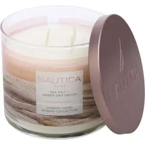 Nautica Amber Driftwood & Sea Salt By Nautica Scented Candle For Unisex