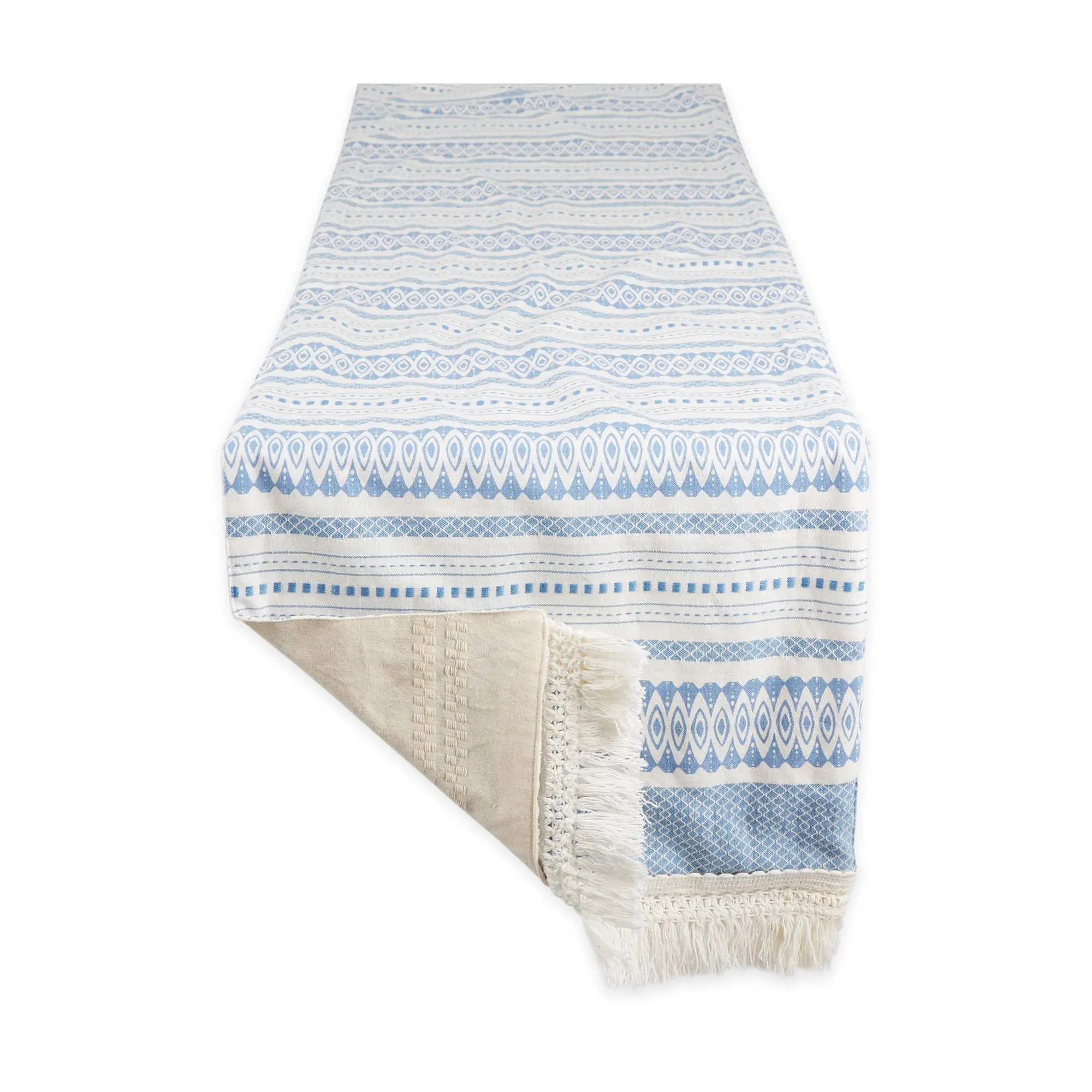 Design Imports Tulum Printed Dobby Stripe TableRunner
