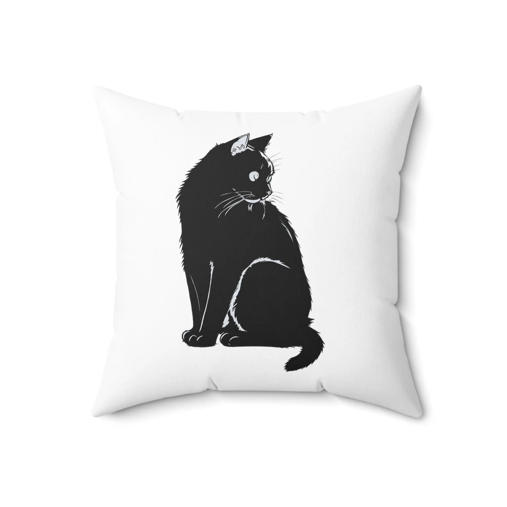 Black Cat Square Pillow