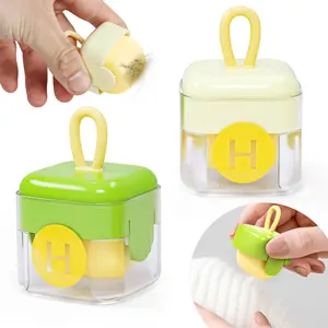 BOGO (2-Pack TOTAL NOT 4) Mini Reusable Lint Roller for Cat Hair Dog Hair – Portable Washable Pet Hair Removal Tool for Clothes, Furniture, Travel – Pocketable TPE Roller with ABS Cover & Silicone Hook