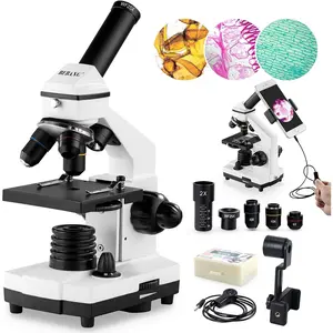 Microscope for Adults Kids, 100X-2000X Compound Microscope with Microscope Slides, Microscope Kit for Kids Students Home School Lab