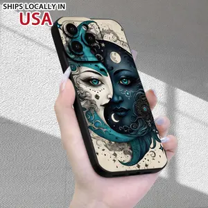This Phone Case Features a Stylish Moon Design with a High-Quality Matte Finish, Embodying The Latest Trends. It Offers Complete Lens Protection, Is Shock-Resistant, DIphone Models 16, 15, 14, 13, 12, 11, X, XR, XS, 8, 7, SE Mini Plus Pro Max