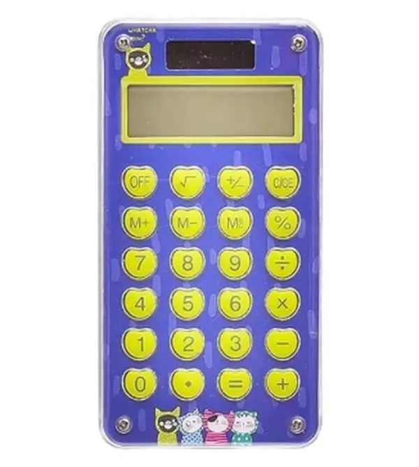 Portable cute calculator for kids and students with 8 digits, maze game calculator
