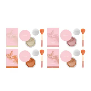 Eelhope Setting Powder with Brush Natural Lightweight Breathable Fit Dry and Wet Dual-use Powder  Makeup Flawless Blend Cosmetic Matte Clear Smooth