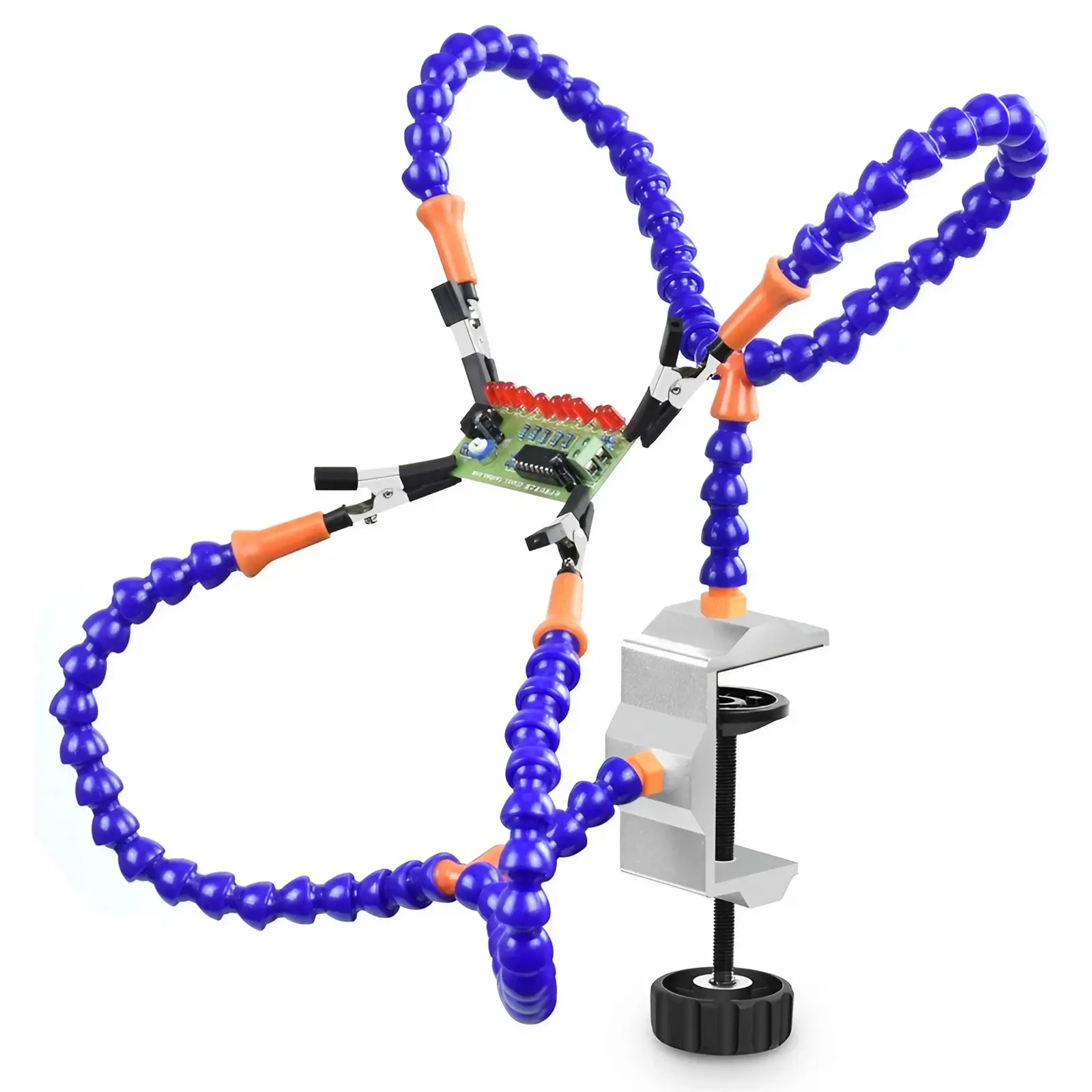 Plastic Vise Welding Stand, Multi-functional PCB Clamp Auxiliary Hand, Electronic Repair Circuit Board Soldering Tool, Precision Soldering Station Fixing Device, Metal