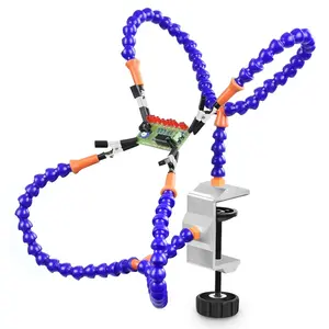 Plastic Vise Welding Stand, Multi-functional PCB Clamp Auxiliary Hand, Electronic Repair Circuit Board Soldering Tool, Precision Soldering Station Fixing Device, Metal