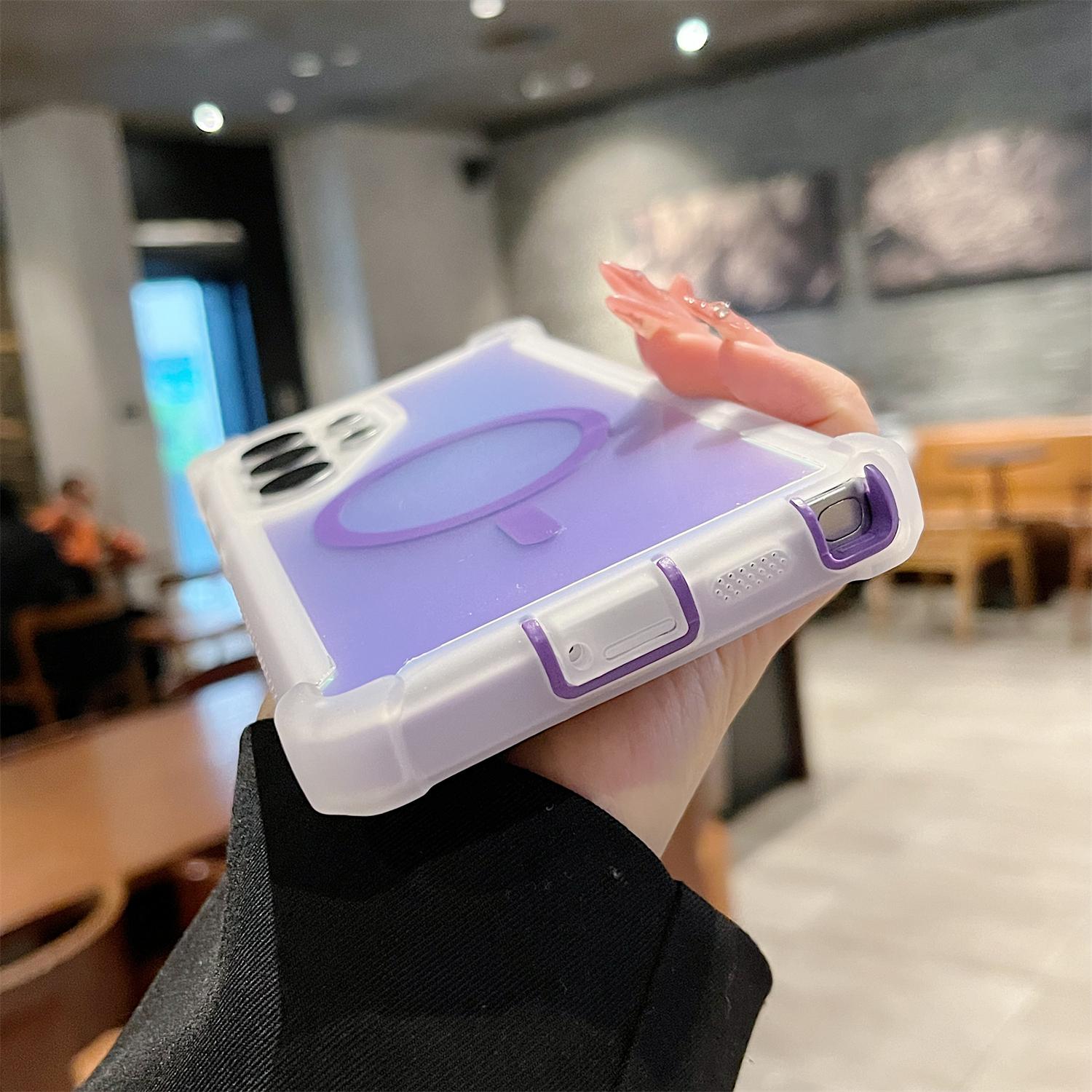 Laser Fluorescent Colorful Phone Case, Shockproof MagSafe Magnetic Anti-Scratch Drop Protection Cover for Samsung Galaxy S26 S25 Ultra Plus S24 S23 S22 Ultra