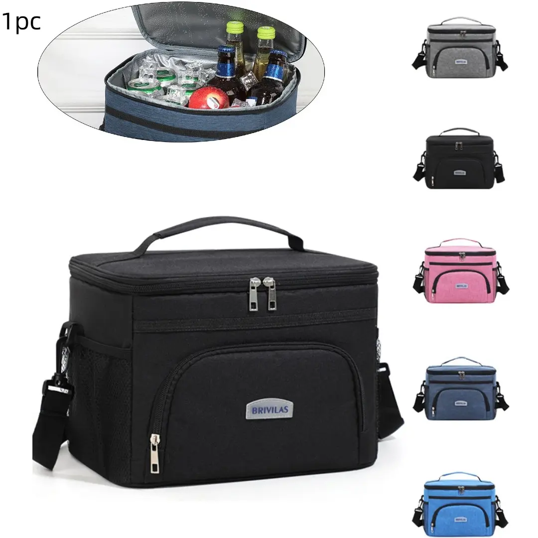 Large Insulated Lunch Bag, High Capacity Travel Thermal Cooler Pouch, Durable & Convenient Food Storage Solution, Perfect for Daily Use, Reusable Lunch Bag, Durable Lunch Bags, Lunch Insulation Bag