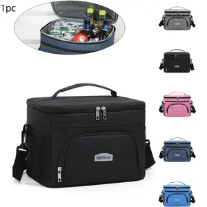 Large Insulated Lunch Bag, High Capacity Travel Thermal Cooler Pouch, Durable & Convenient Food Storage Solution, Perfect for Daily Use, Reusable Lunch Bag, Durable Lunch Bags, Lunch Insulation Bag