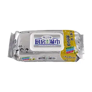 Meilanzhuju Kitchen Degreaser Wipes - 60ct Heavy Duty Oil Stain Cleaning Paper for Home & Kitchen