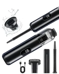 Novarhome Handheld Vacuum Cleaner Cordless - Mini Car Vacuum Cleaner for Cleaning, Blowing, Inflating & Pumping with LED Display & Light, Portable Mini Tool for Car, Home, Pet Hair, Office (Black) large capacity container new  vacuum  cleaner car vacuum