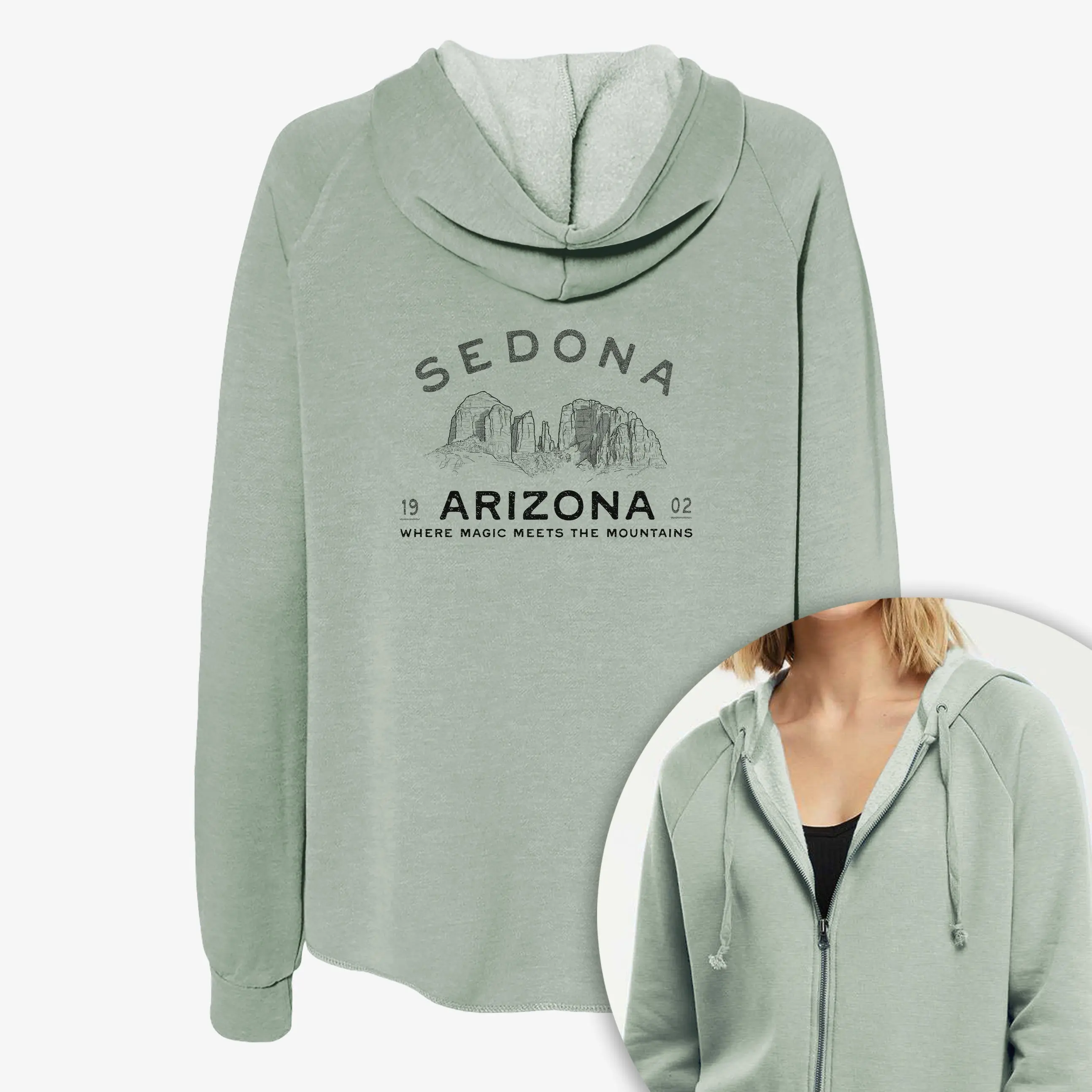Sedona Arizona Cathedral Rock - Women's Cali Wave Zip-Up Sweatshirt