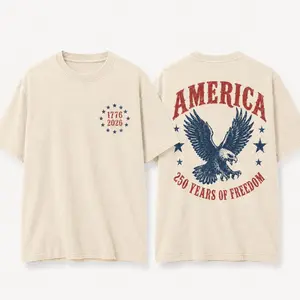 Comfort Colors America Eagle Shirt, 250th Anniversary Tee, Patriotic Western Shirt, 250 Years of Freedom T-Shirt, Fourth of July Shirt