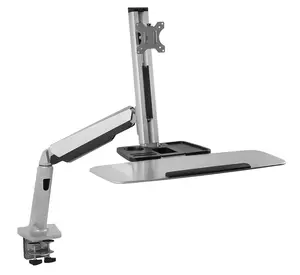 Single Monitor Adjustable Sit Stand Workstation