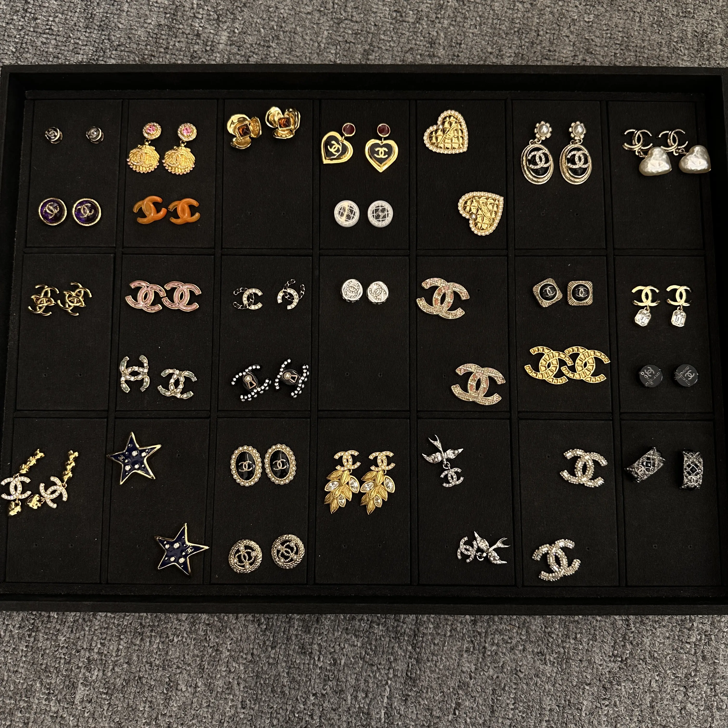 Pre-owned Vintage Chanel Costume Jewelry Lot, Brooches Necklaces Bracelets Rings