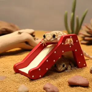 Reptile Habitat Accessories, Gecko Frog Lizard Toy Slide Playhouse Decor, Ideal Gift for Pet Enthusiasts & Gardeners, Perfect Mother’s Day Present