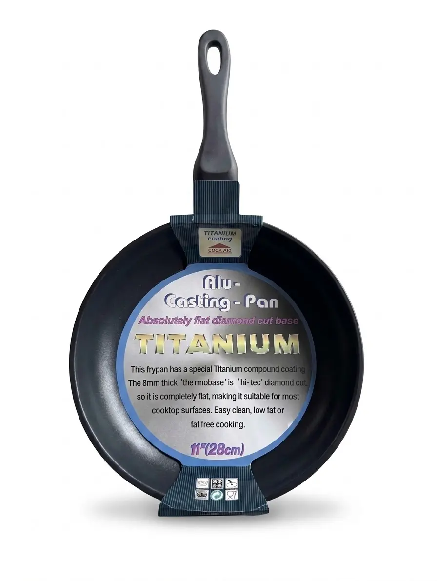 Casting Titanium Nonstick Fry Pan 11" (28cm) - 8mm Heavy Duty Base Casting Titanium Nonstick Fry Pan 11" (28cm) - 8mm Heavy Duty Base