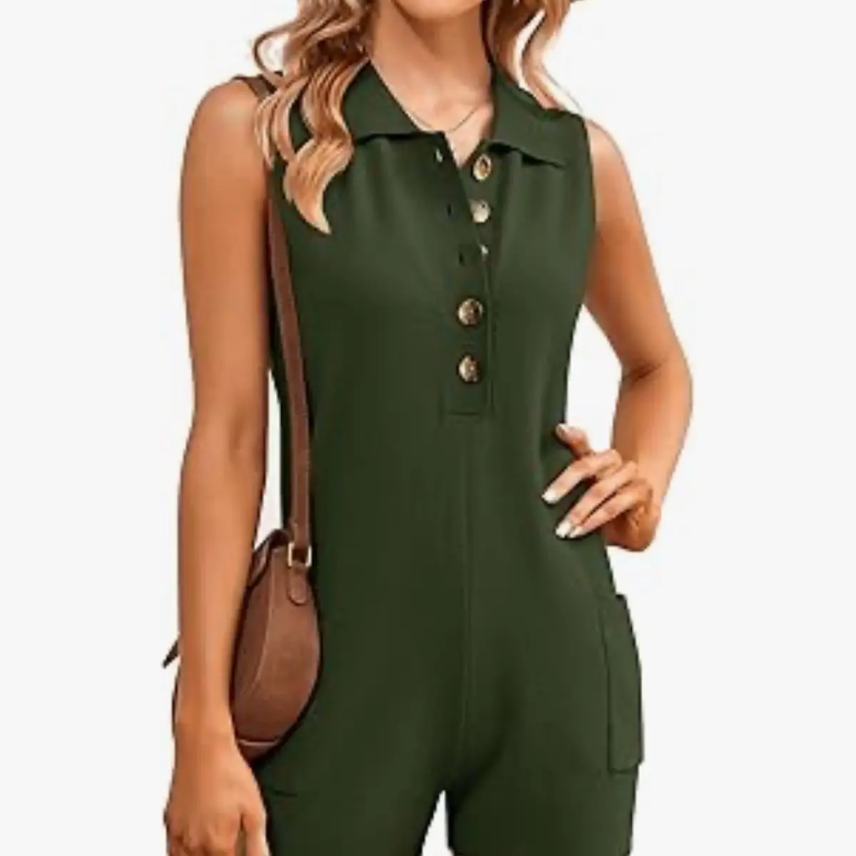 Women's Long Sleeve V Neck Button Jumpsuit Autumn Winter Knitted Sweater One Piece Outfits with Pockets