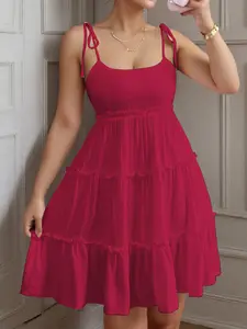 Women's Casual Vacation Summer Plain Color Dress, Sleeveless Backless Shirred Design, Short Fitted Style, Perfect for Daily Wear
