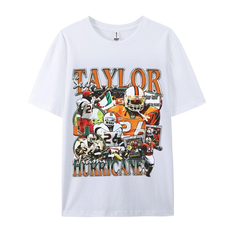 Classic Style Unisex Pure Cotton T-Shirt Graphic Sean Taylor - Miami T-Shirt, Gift For Fan, Gift For Her, Gift For Him