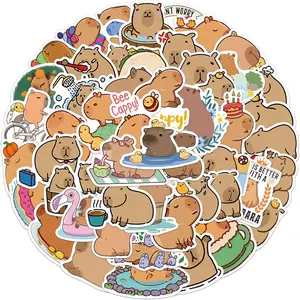 50pcs Capybara Stickers for Teen, Cute Brown Animal Waterproof Vinyl Decal for Kids Adult Girl Laptop Skateboard Water Bottle Phone Case Guitar Laptop (Capybara)
